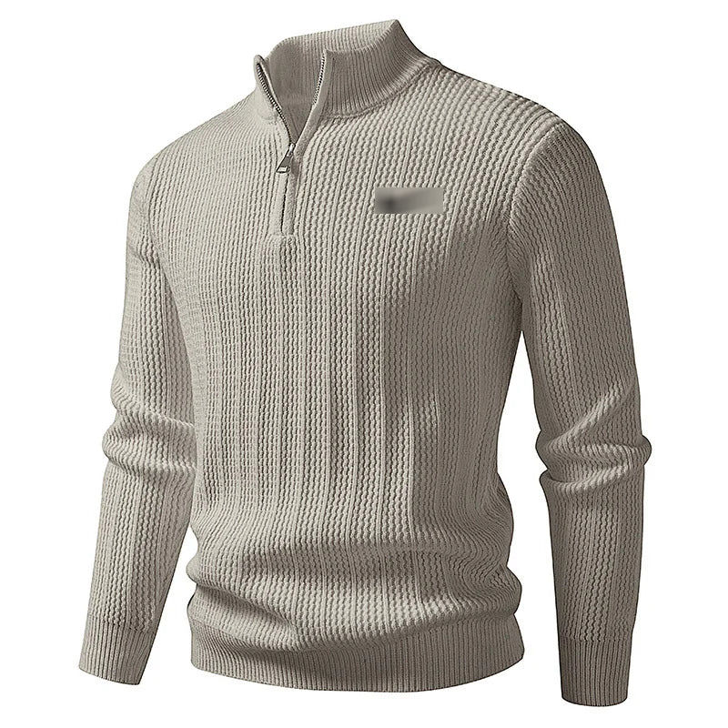 Textured Half Zip Sweater