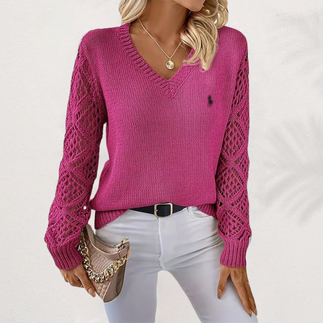 Elegant Knit V-Neck Sweater