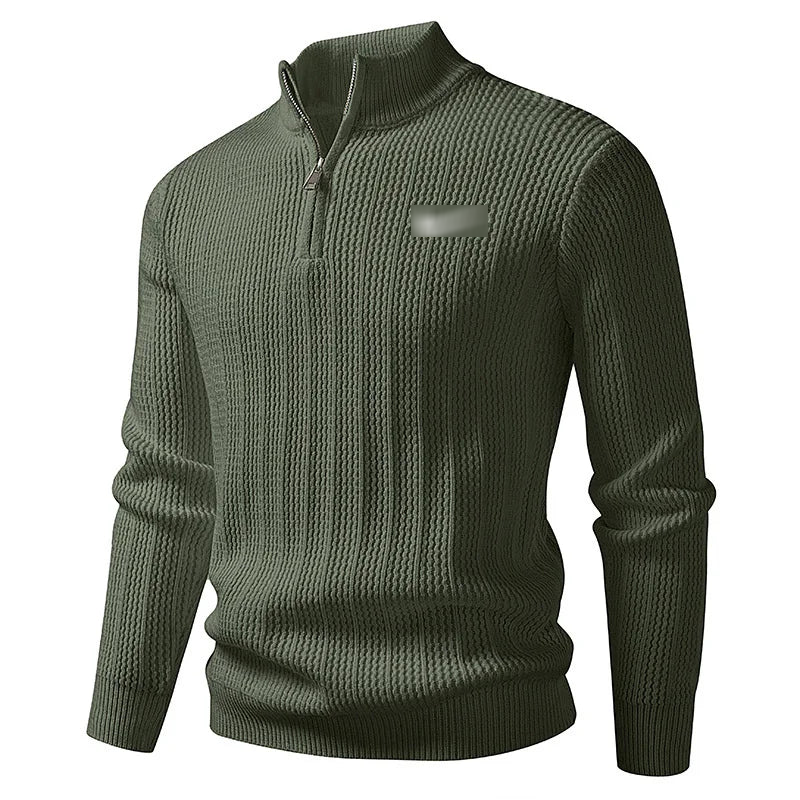 Textured Half Zip Sweater
