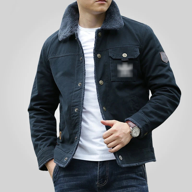 Sherpa-Lined Denim Jacket