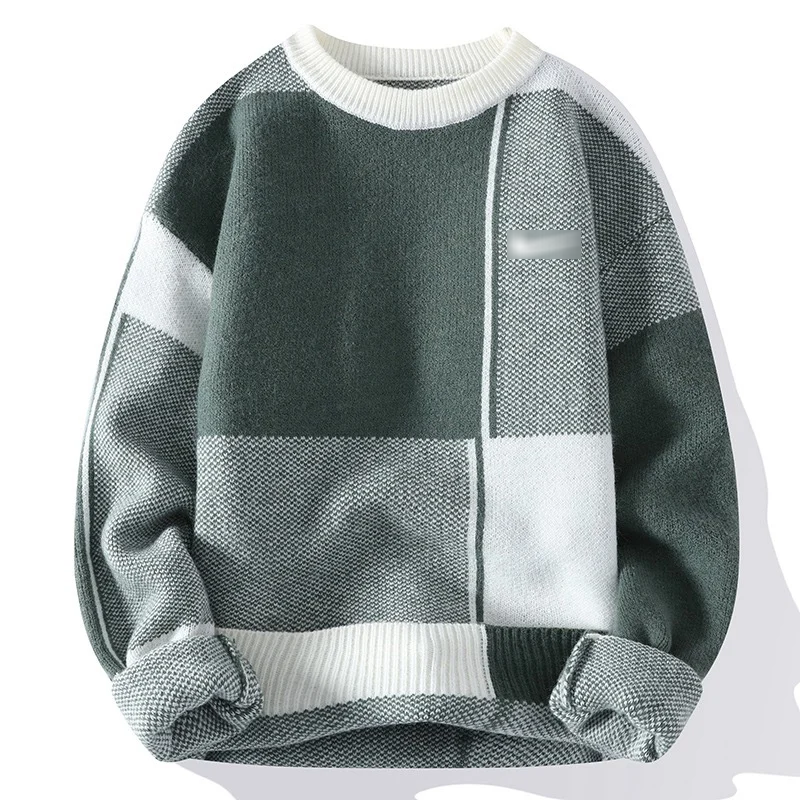 Color Block Unisex Knit Sweater