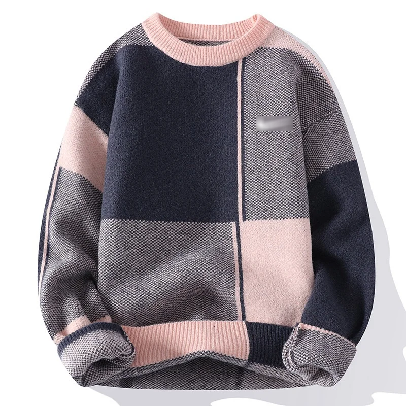 Color Block Unisex Knit Sweater