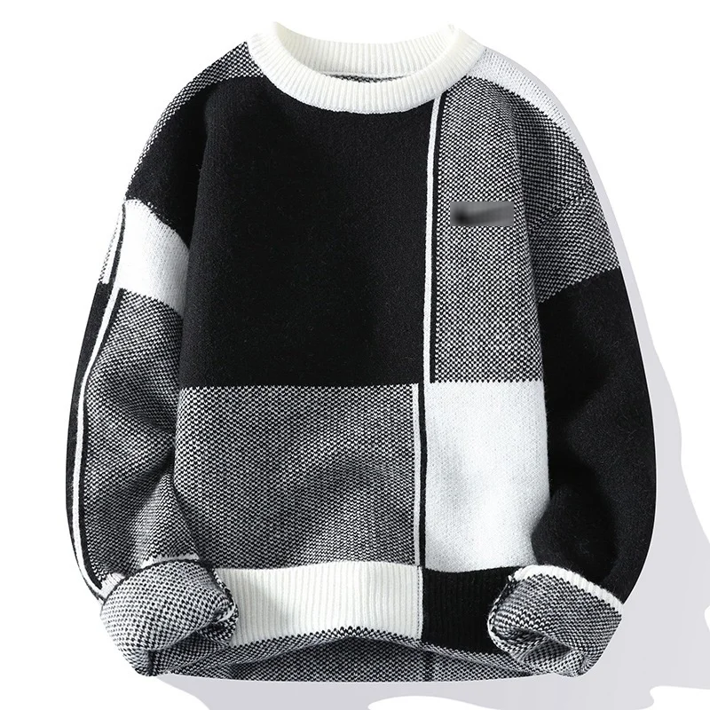 Color Block Unisex Knit Sweater