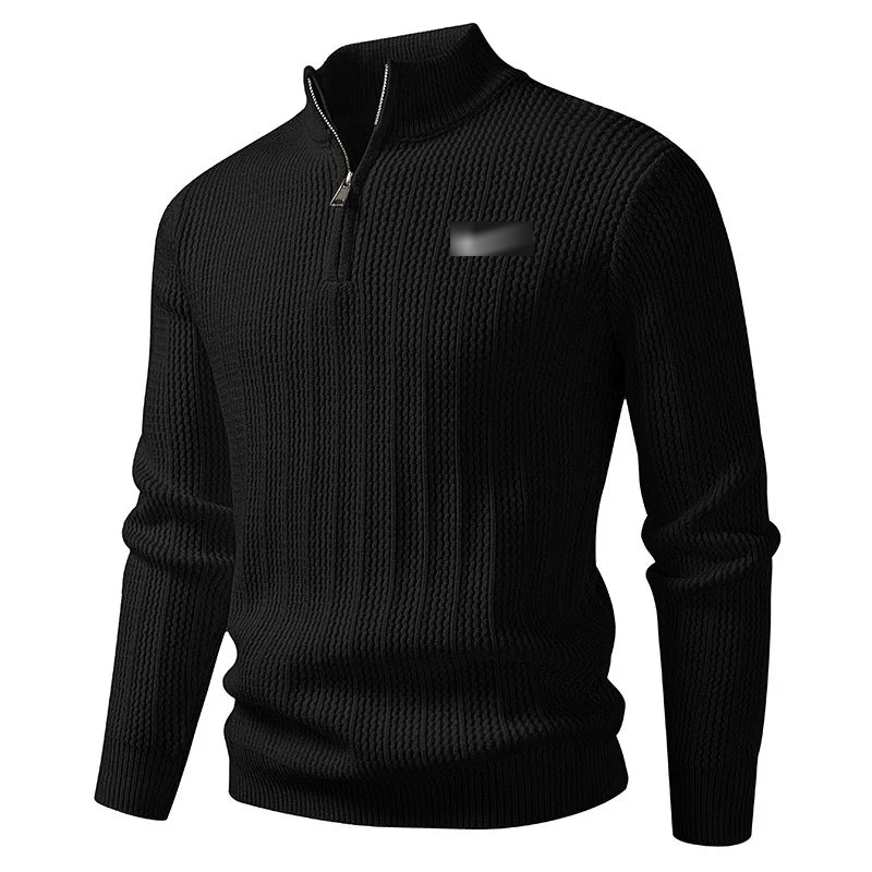 Textured Half Zip Sweater