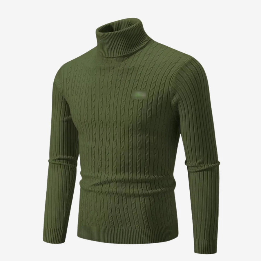 Ribbed Turtleneck Sweater