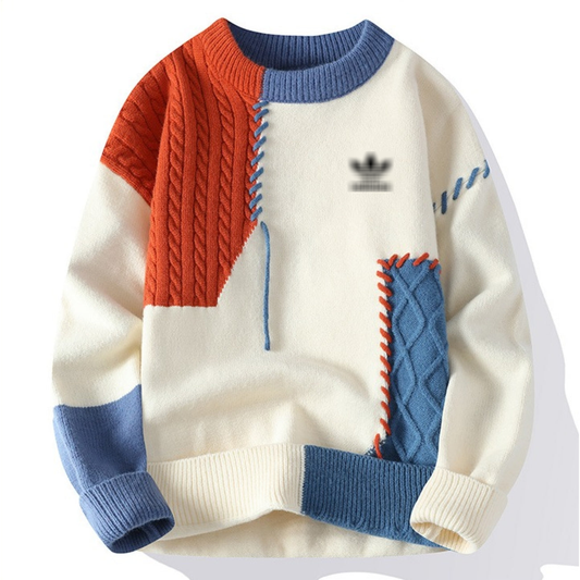 Patchwork Knit Sweater