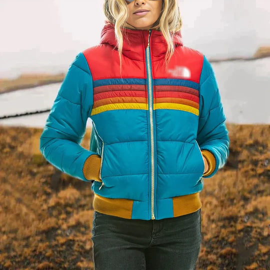 Retro Stripes Puffer Jacket