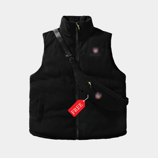 Corduroy Puffer Vest + Free Bag
