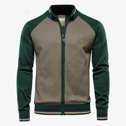 Two-Tone Zip-Up Jacket