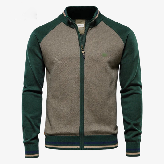 Two-Tone Zip-Up Jacket