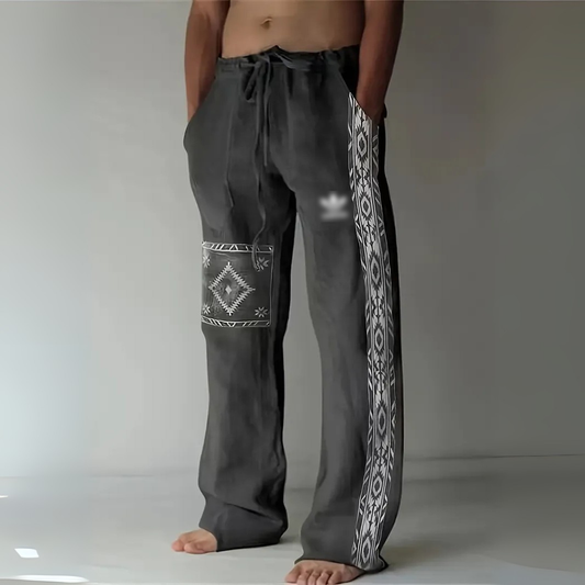 Tribal Print Relaxed Pants