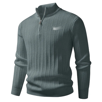 Textured Half Zip Sweater