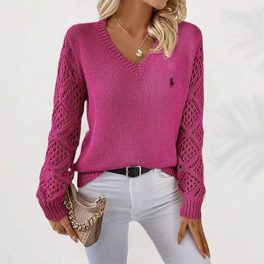 Elegant Knit V-Neck Sweater
