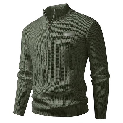 Textured Half Zip Sweater