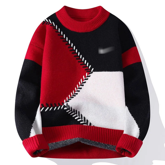 Patchwork Knit Sweater