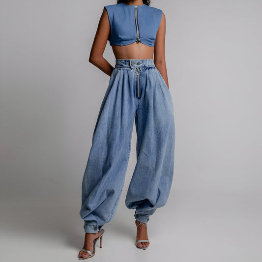 Skyfade High-Waist Balloon Denim