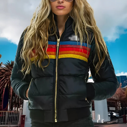 Retro Stripes Puffer Jacket