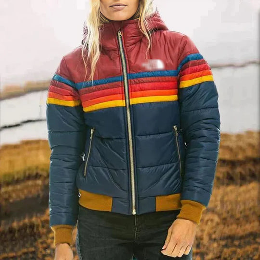 Retro Stripes Puffer Jacket
